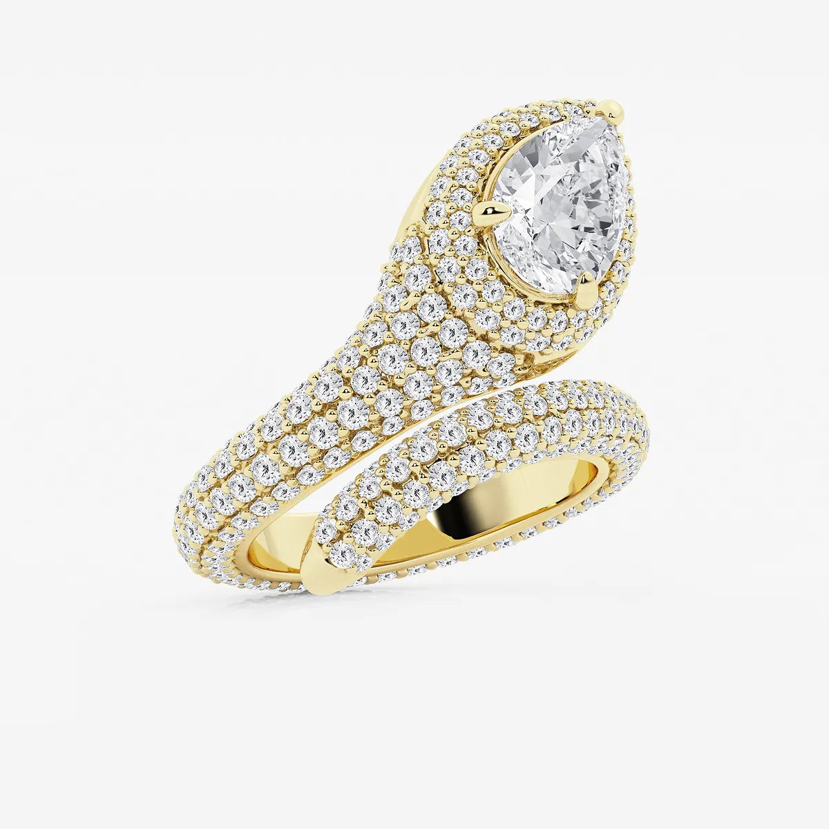 Serpentina Curve Lab-Grown Diamond Cocktail Ring