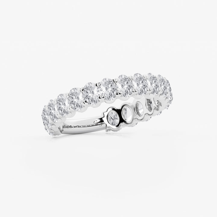 EternaCurve Oval Lab-Grown Diamond Three-Quarter Eternity Wedding Band