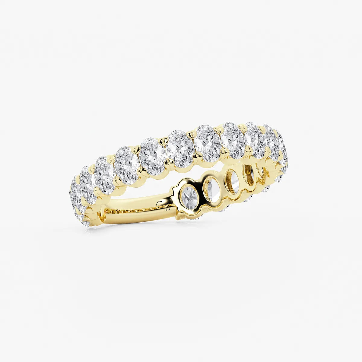 EternaCurve Oval Lab-Grown Diamond Three-Quarter Eternity Wedding Band