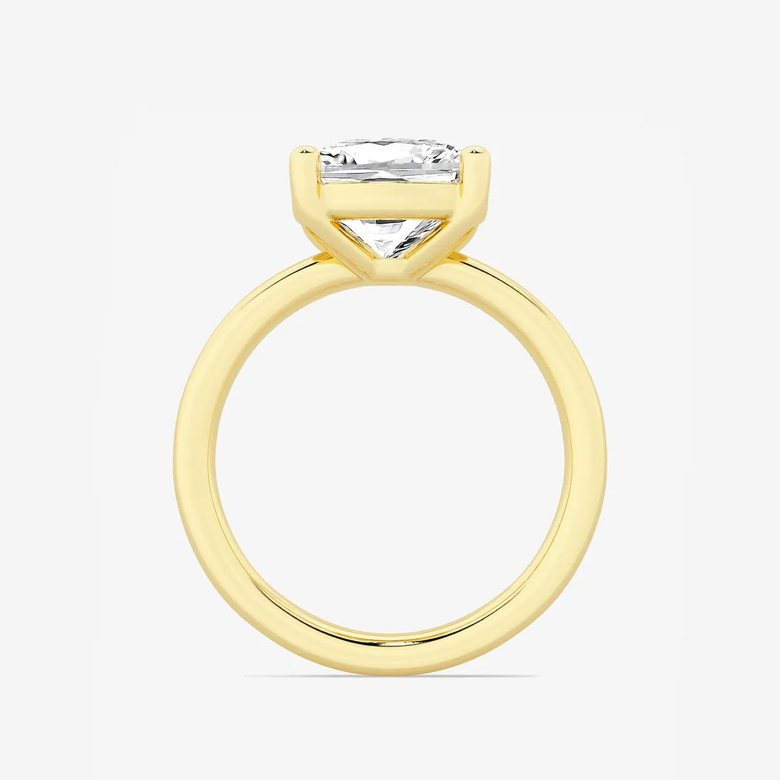 Cushion Lab Grown Diamond Petite Solitaire Engagement Ring