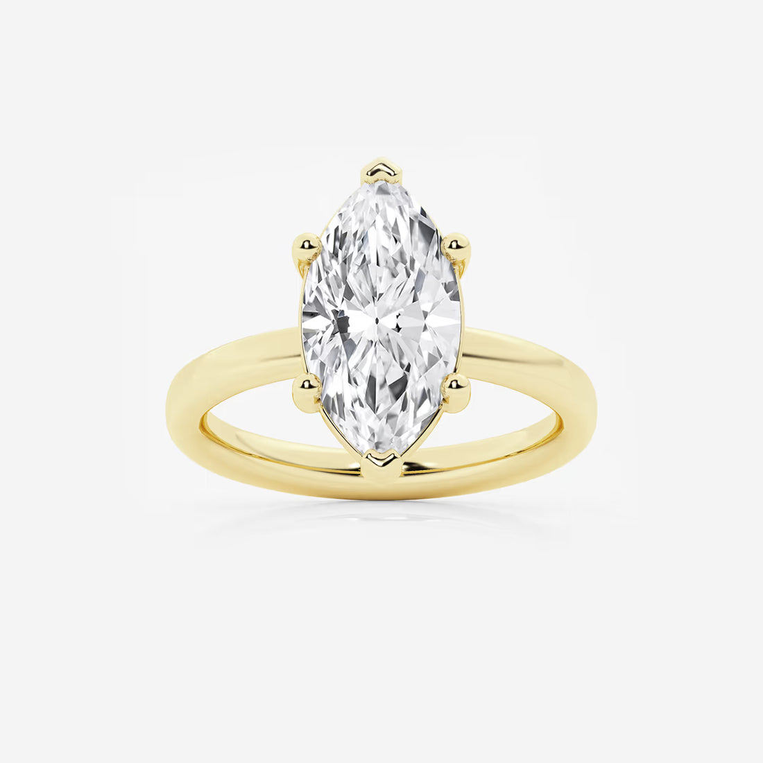 Luna Marquise Lab-Grown Diamond Low-Set Basket Solitaire Engagement Ring