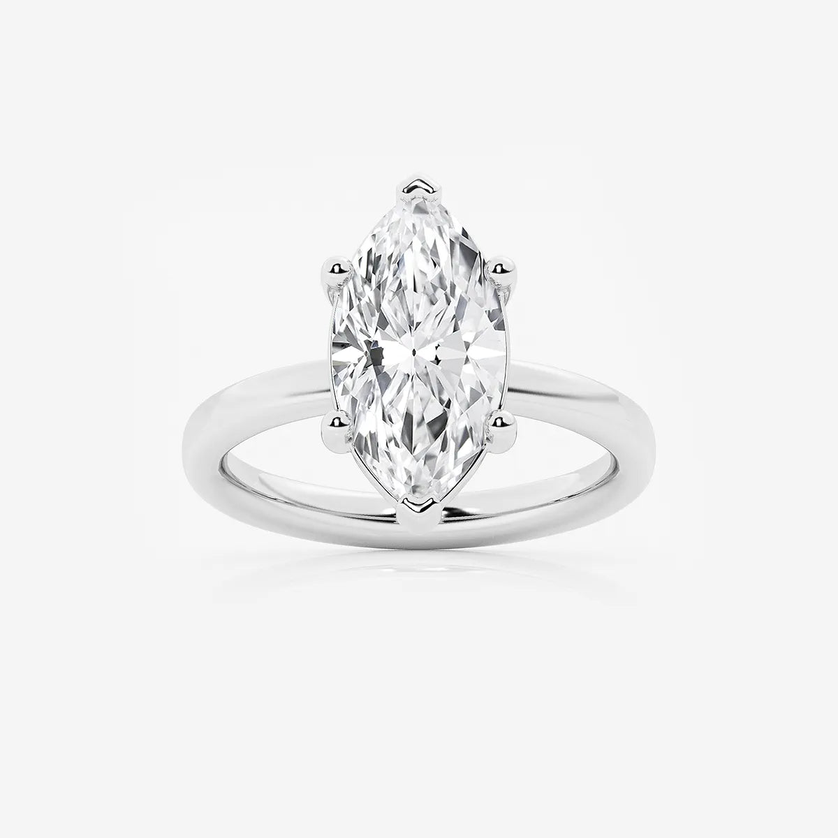 Luna Marquise Lab-Grown Diamond Low-Set Basket Solitaire Engagement Ring