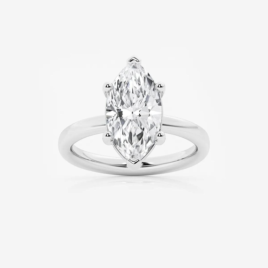 Luna Marquise Lab-Grown Diamond Low-Set Basket Solitaire Engagement Ring