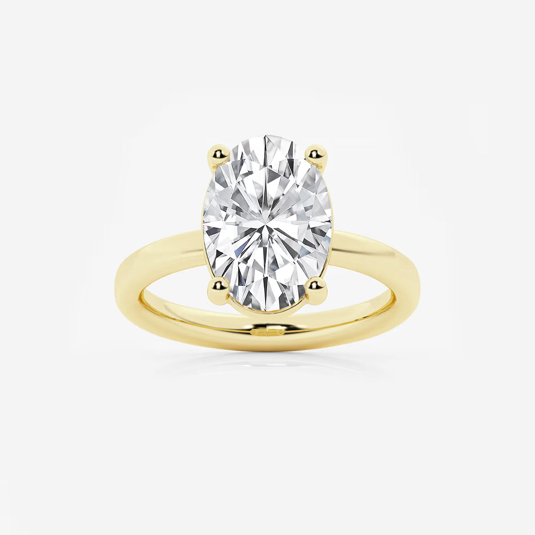 Oval Cut Lab-Grown Diamond Solitaire Engagement Ring
