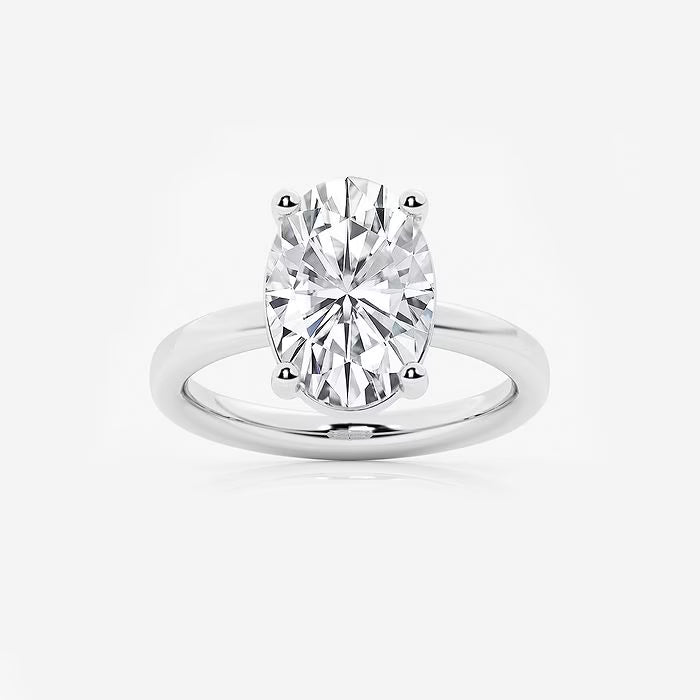 Oval Cut Lab-Grown Diamond Solitaire Engagement Ring