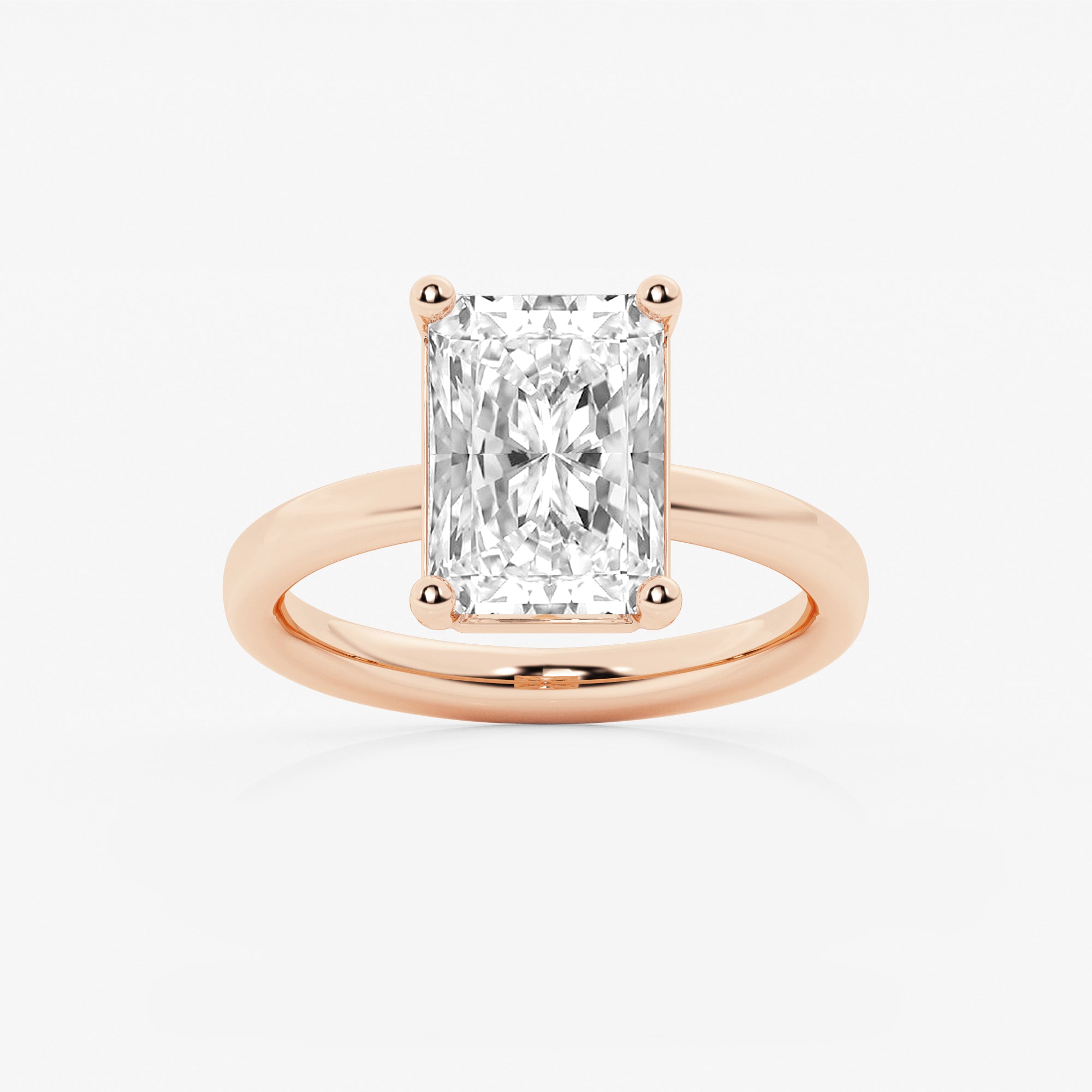 Selene Radiant Lab-Grown Diamond Low Setting Solitaire Engagement Ring