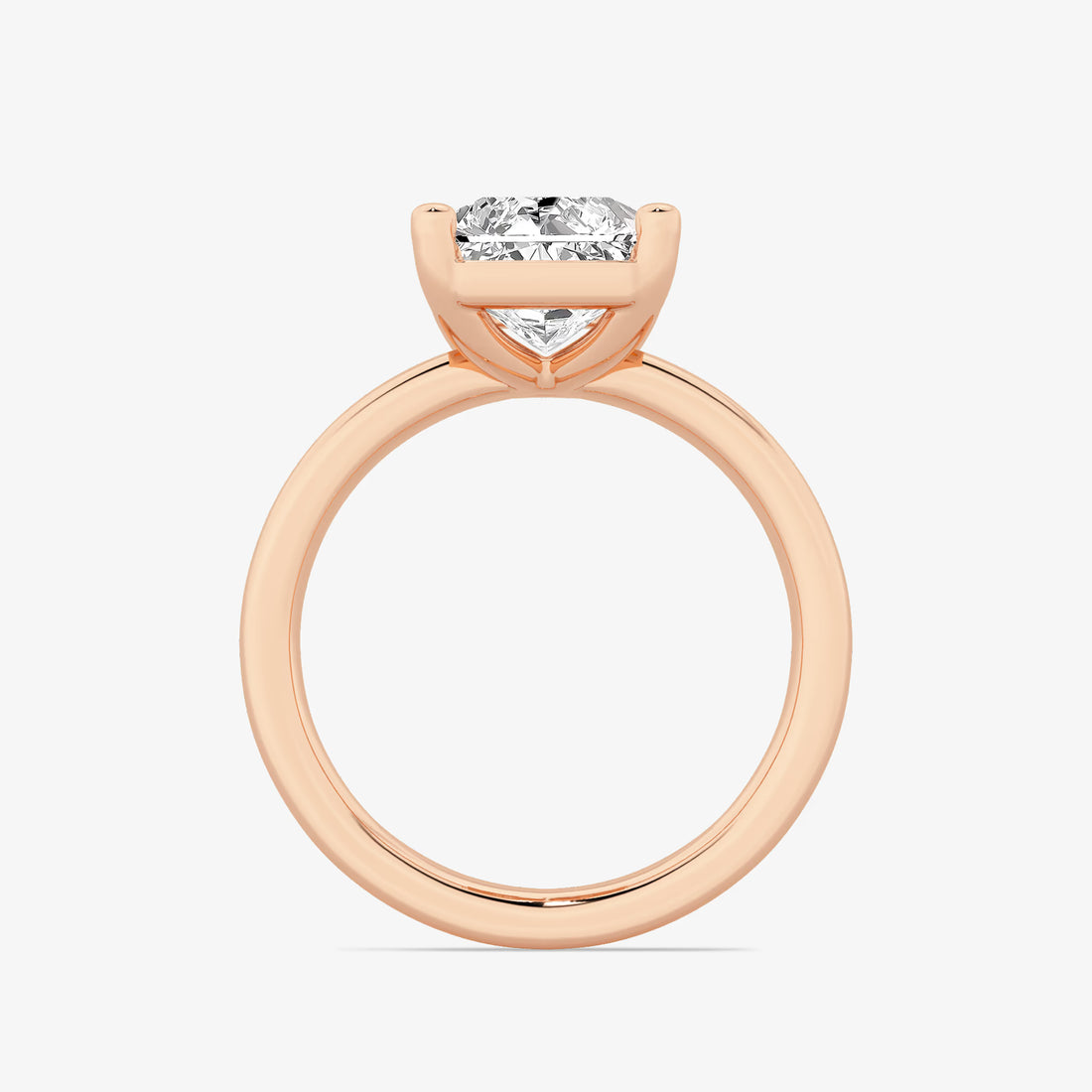 Selene Radiant Lab-Grown Diamond Low Setting Solitaire Engagement Ring