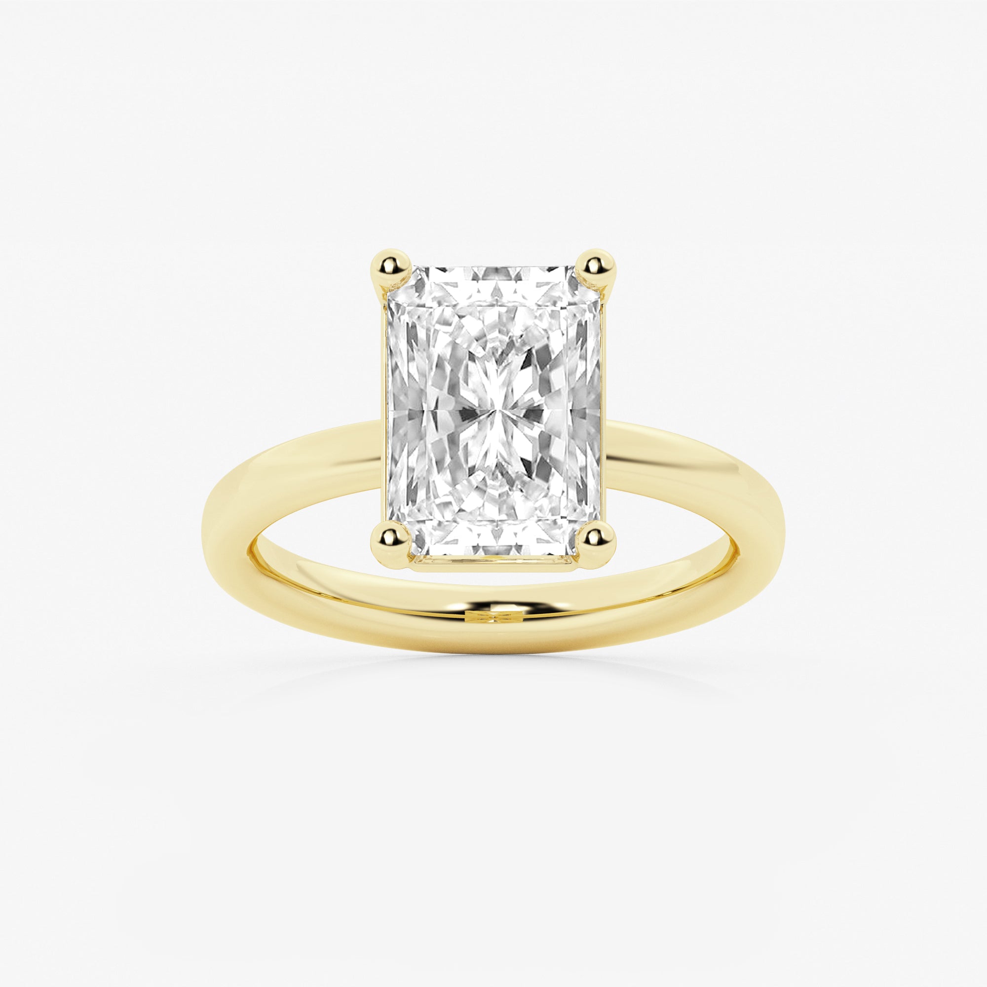 Selene Radiant Lab-Grown Diamond Low Setting Solitaire Engagement Ring