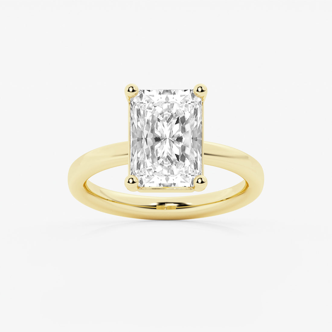 Selene Radiant Lab-Grown Diamond Low Setting Solitaire Engagement Ring