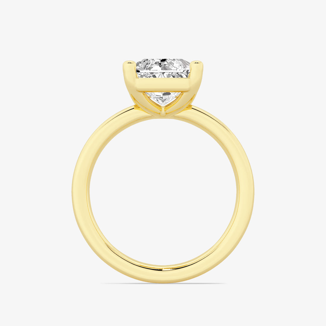 Selene Radiant Lab-Grown Diamond Low Setting Solitaire Engagement Ring