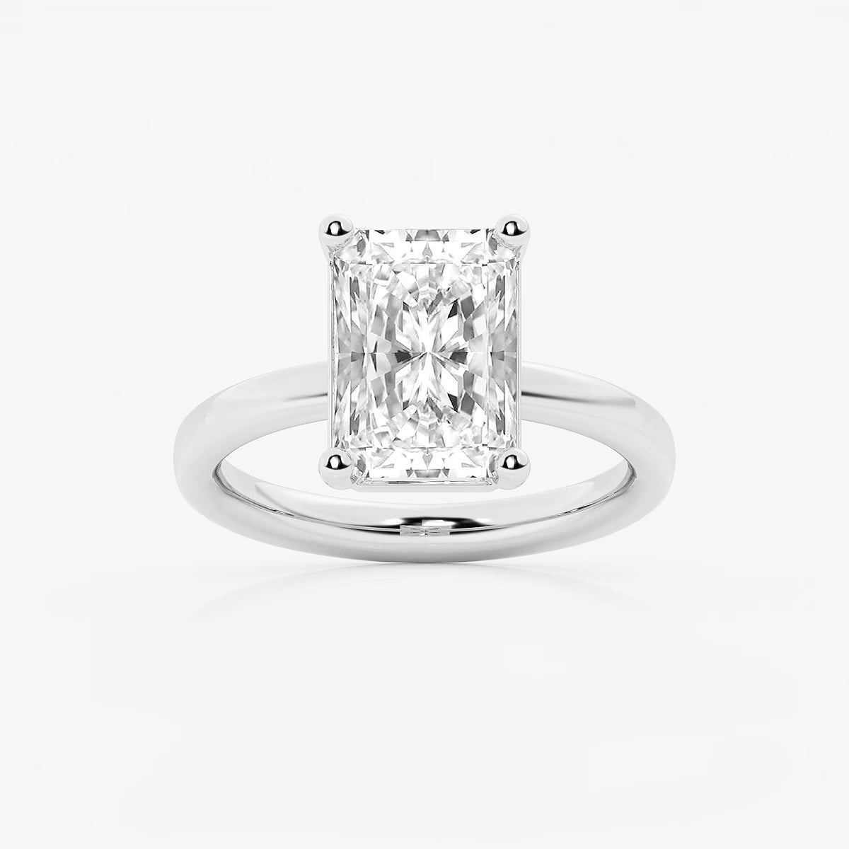 Selene Radiant Lab-Grown Diamond Low Setting Solitaire Engagement Ring
