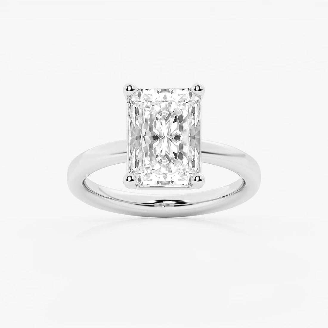 Selene Radiant Lab-Grown Diamond Low Setting Solitaire Engagement Ring