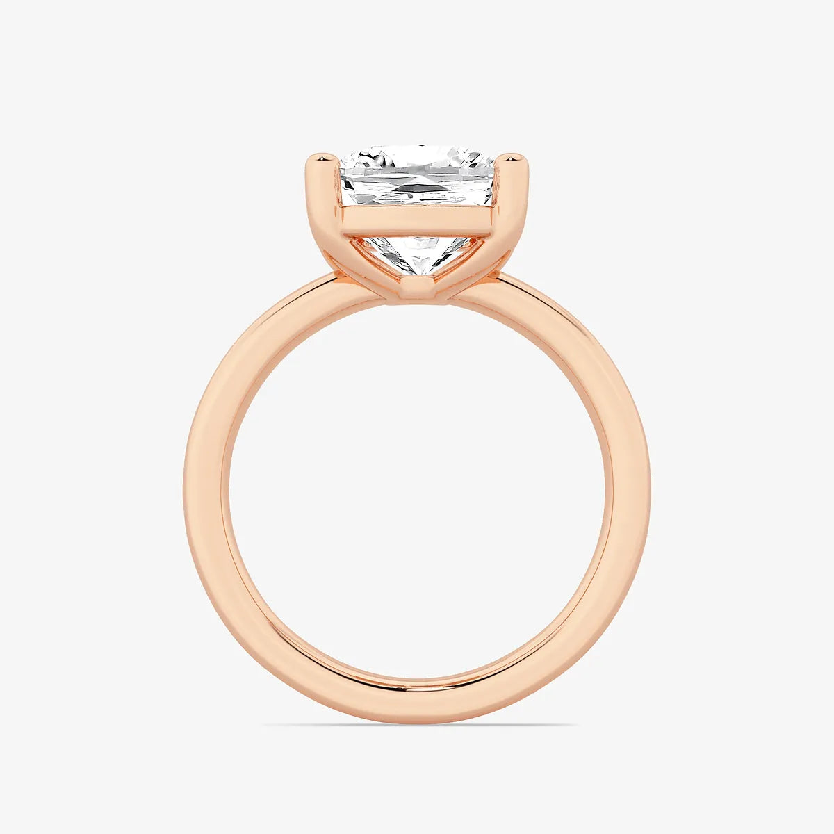 Serenelle Elongated Cushion Lab-Grown Diamond Low-Set Basket Solitaire Engagement Ring