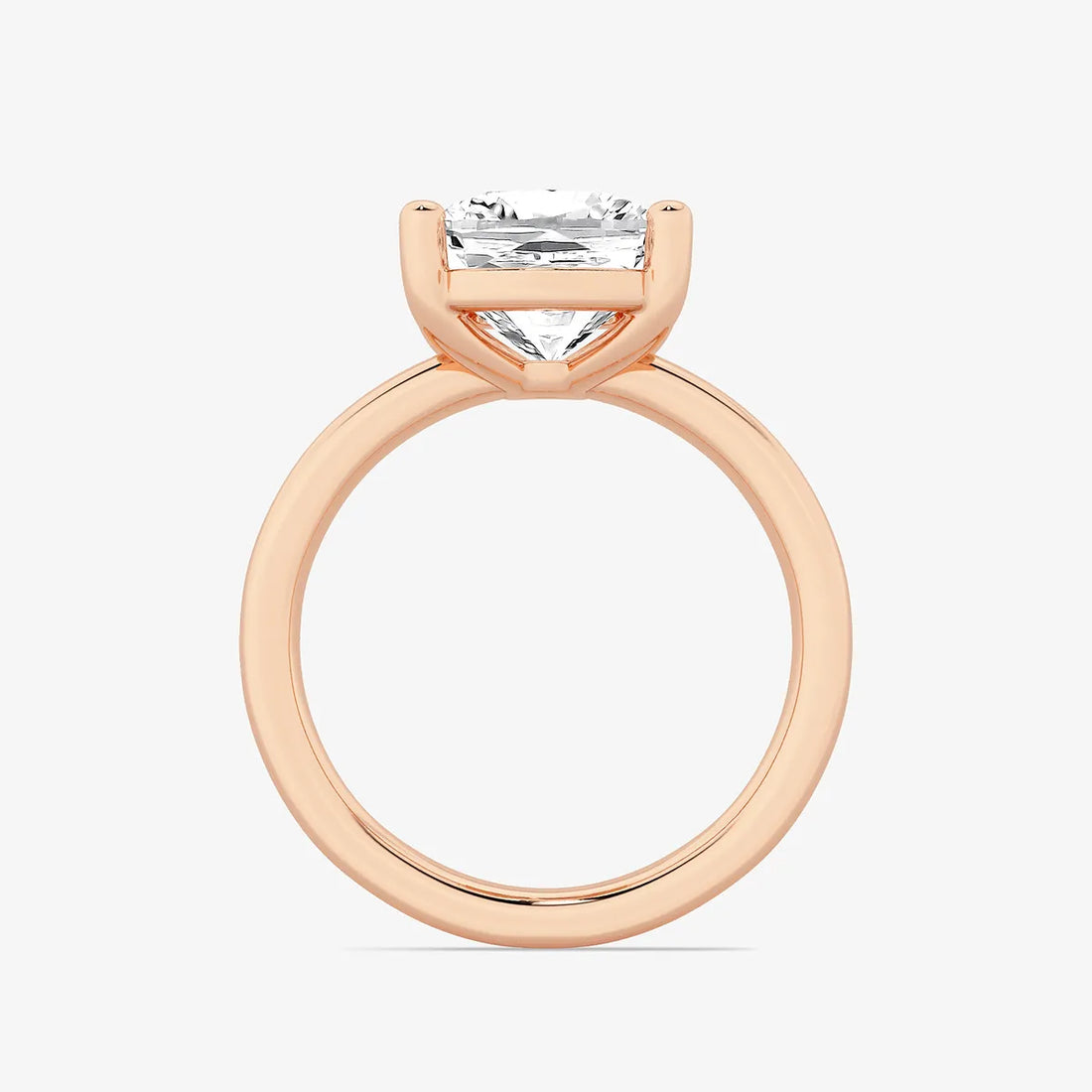 Serenelle Elongated Cushion Lab-Grown Diamond Low-Set Basket Solitaire Engagement Ring