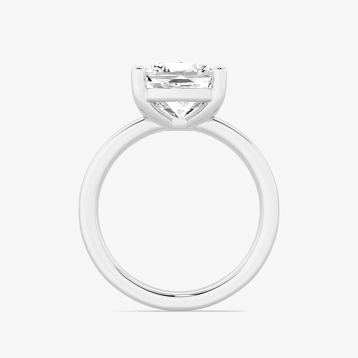 Serenelle Elongated Cushion Lab-Grown Diamond Low-Set Basket Solitaire Engagement Ring