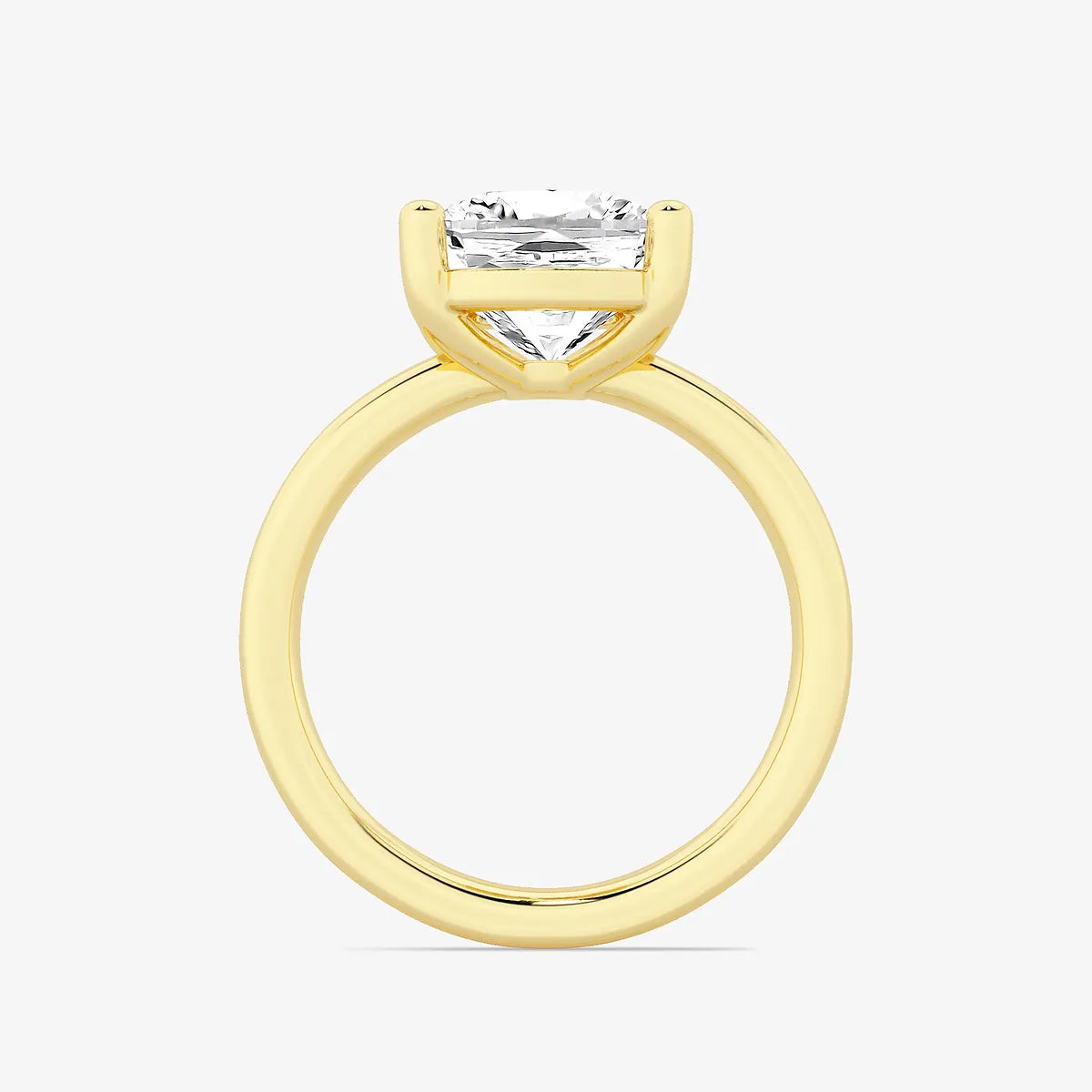 Serenelle Elongated Cushion Lab-Grown Diamond Low-Set Basket Solitaire Engagement Ring