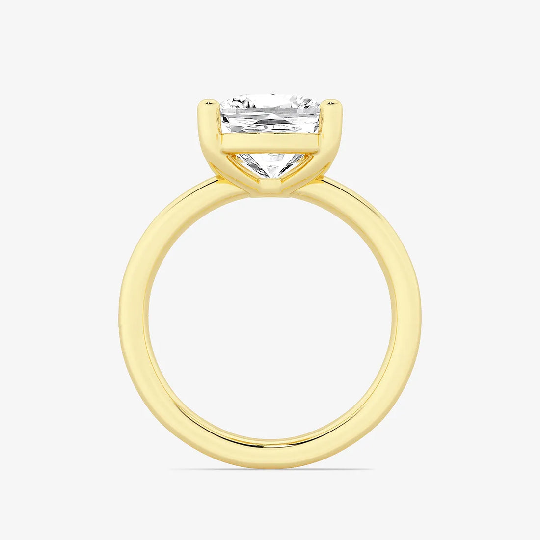 Serenelle Elongated Cushion Lab-Grown Diamond Low-Set Basket Solitaire Engagement Ring