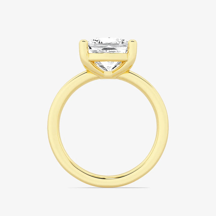 Serenelle Elongated Cushion Lab-Grown Diamond Low-Set Basket Solitaire Engagement Ring