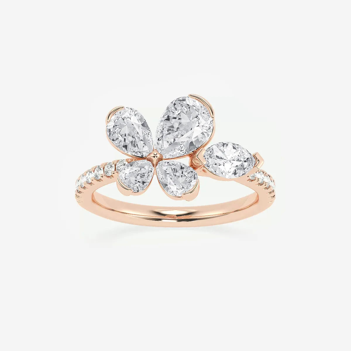 Florique Pear & Marquise Lab-Grown Diamond Flower Ring