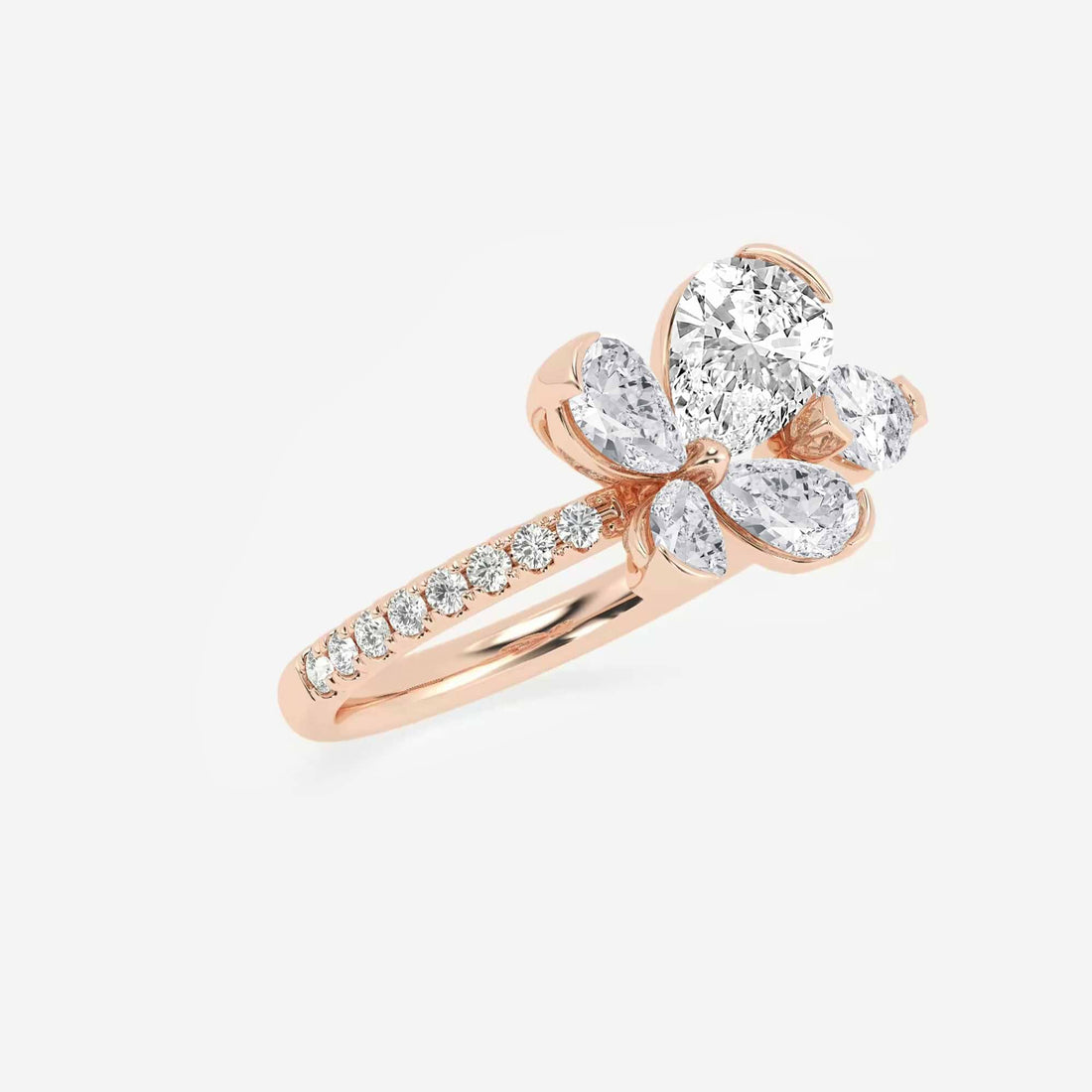 Florique Pear & Marquise Lab-Grown Diamond Flower Ring