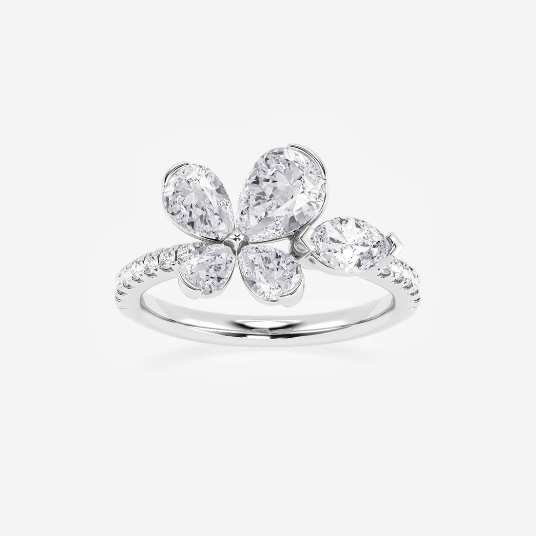 Florique Pear & Marquise Lab-Grown Diamond Flower Ring