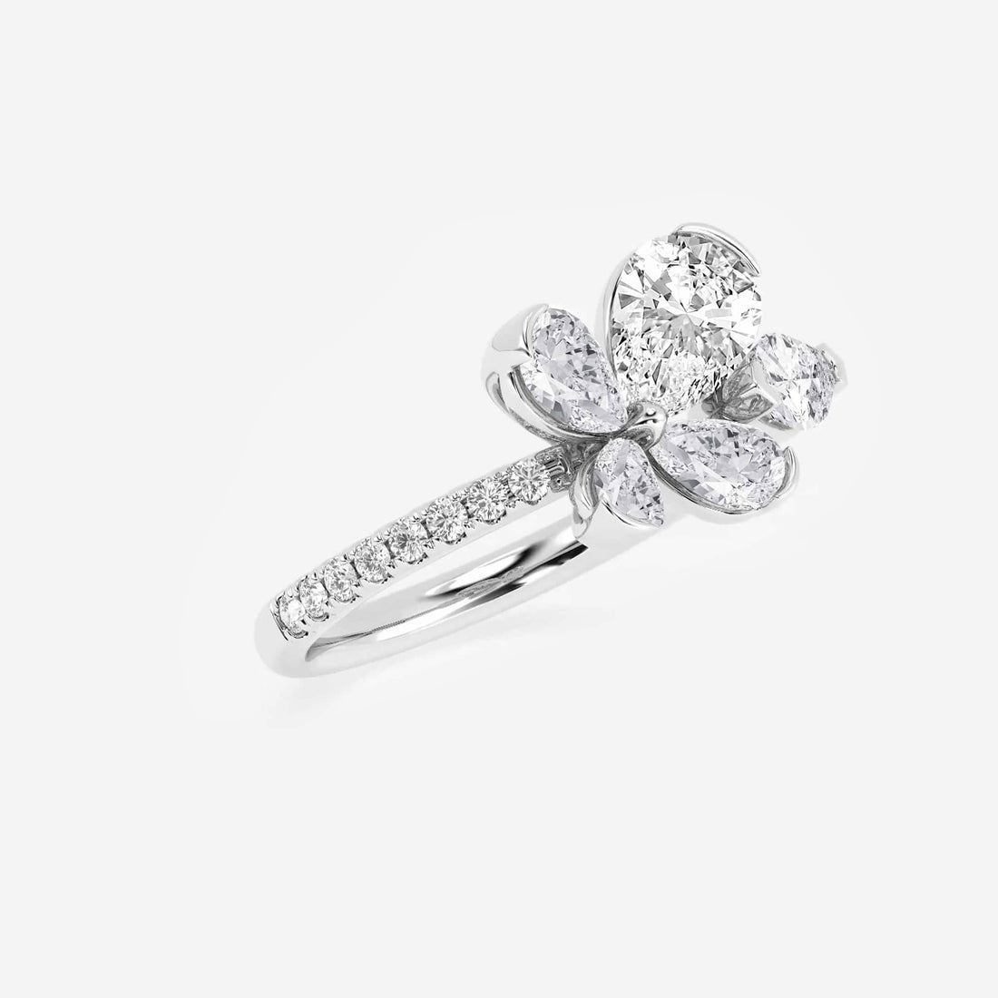 Florique Pear & Marquise Lab-Grown Diamond Flower Ring