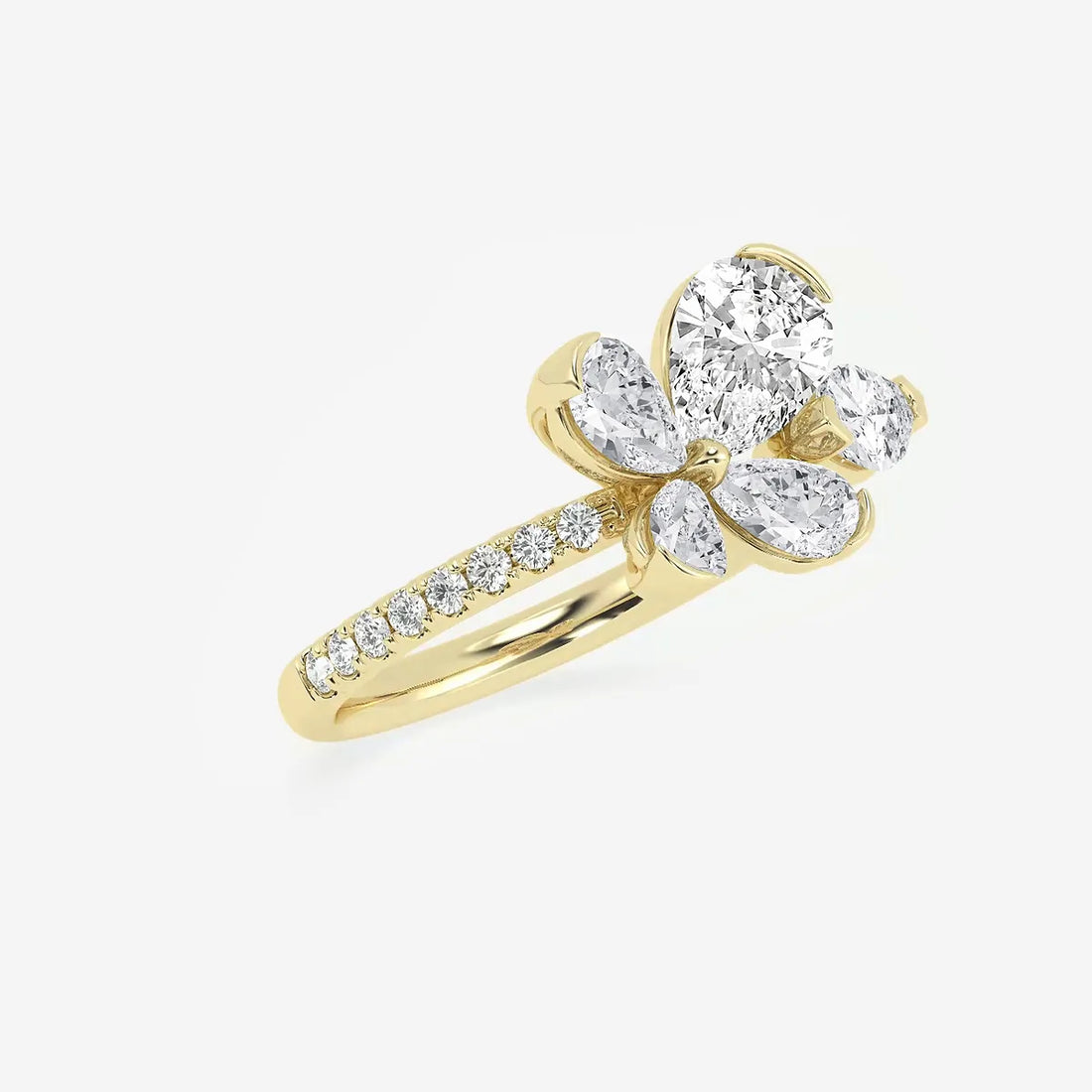 Florique Pear & Marquise Lab-Grown Diamond Flower Ring