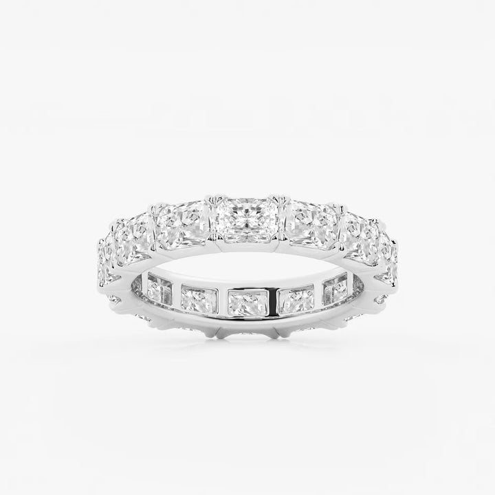 Sleek East West Radiant Cut Lab Grown Diamond Eternity Band in Solid Gold