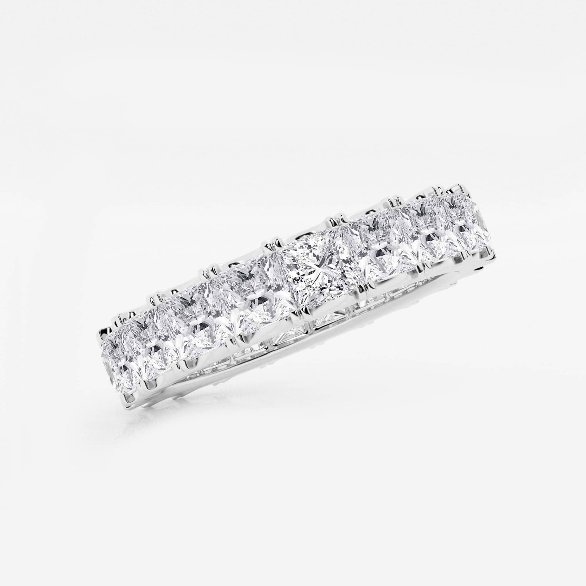 Royal Princess Cut Lab Grown Diamond Full Eternity Band in Solid Gold