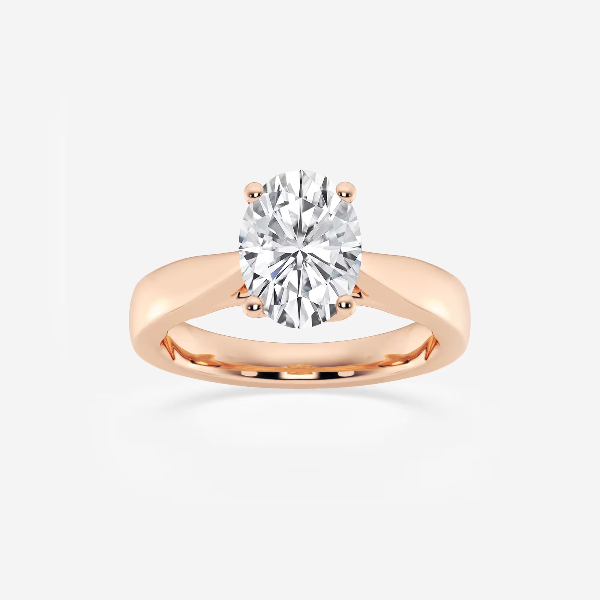 assic Oval Solitaire Lab-Grown Diamond Engagement Ring