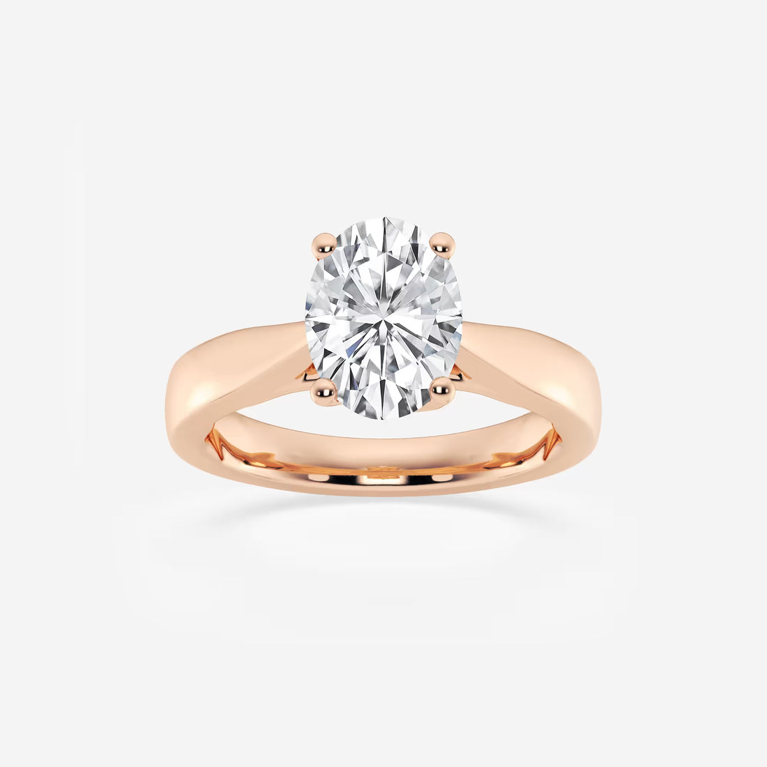 assic Oval Solitaire Lab-Grown Diamond Engagement Ring