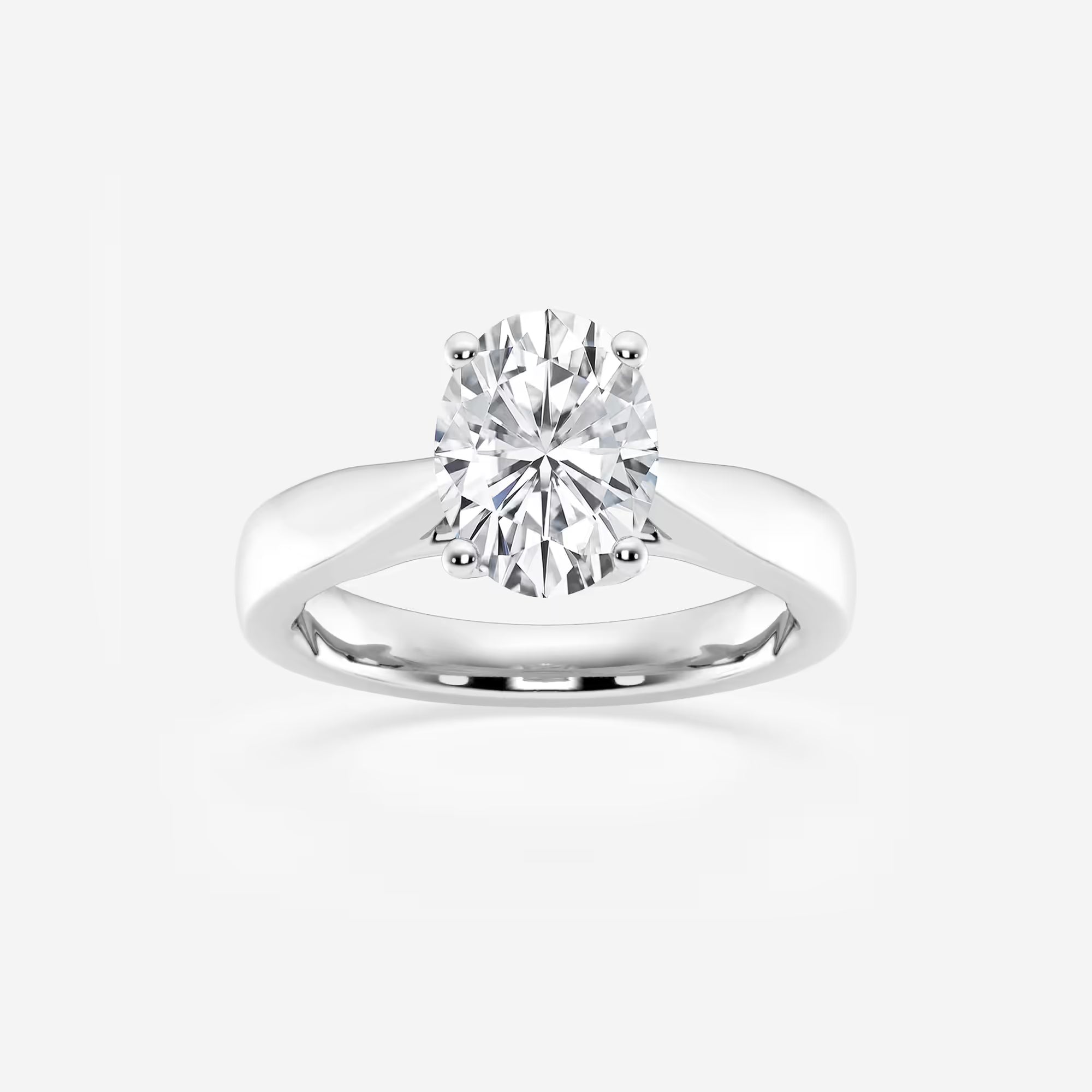 assic Oval Solitaire Lab-Grown Diamond Engagement Ring