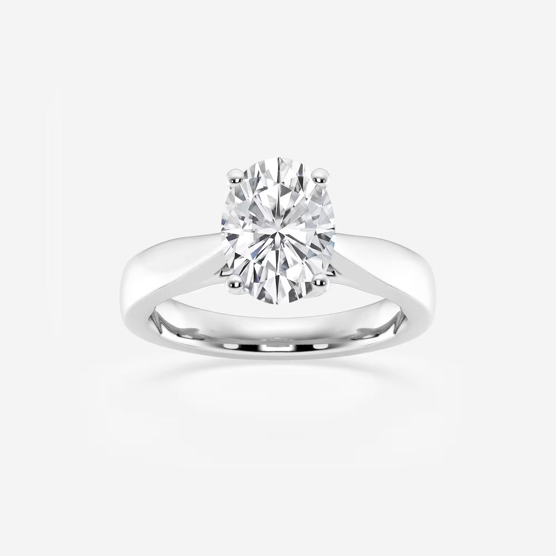 assic Oval Solitaire Lab-Grown Diamond Engagement Ring