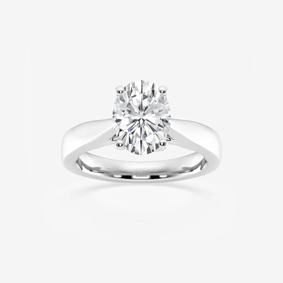 assic Oval Solitaire Lab-Grown Diamond Engagement Ring