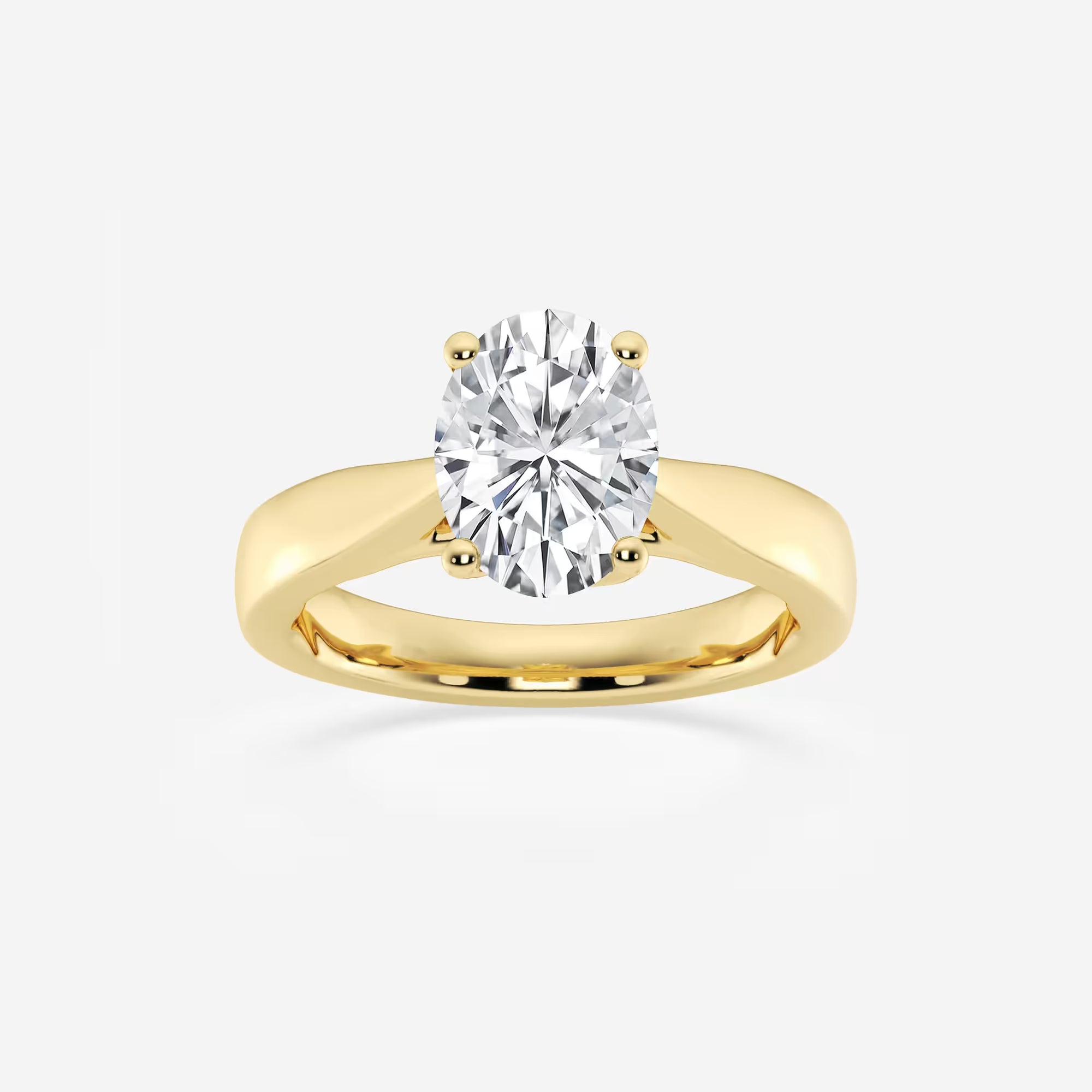 assic Oval Solitaire Lab-Grown Diamond Engagement Ring