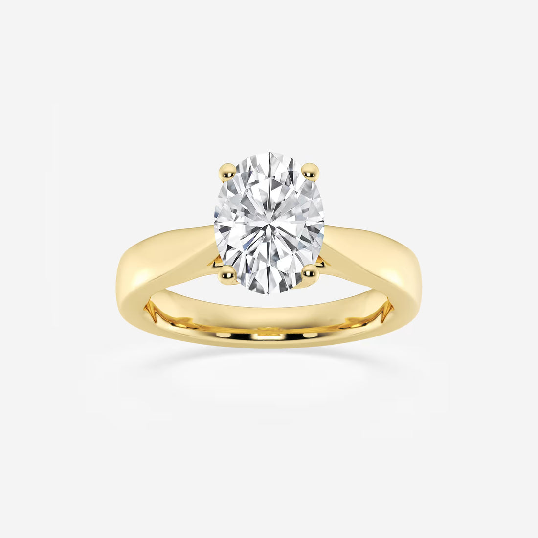 assic Oval Solitaire Lab-Grown Diamond Engagement Ring