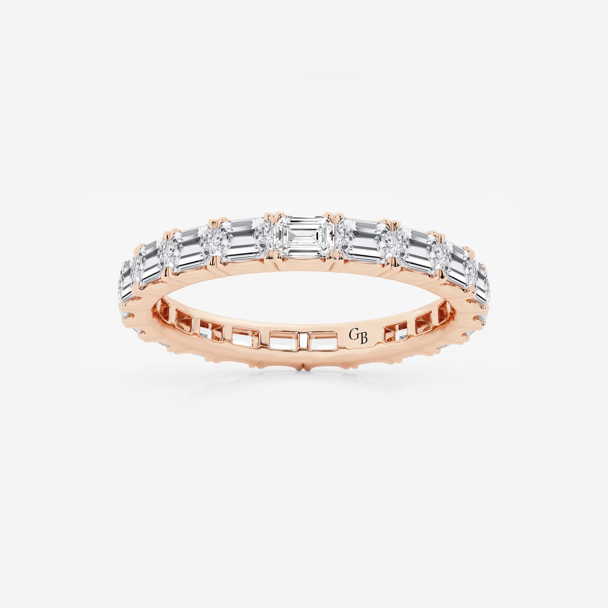 Horizelle East-West Emerald Lab-Grown Diamond Eternity Band