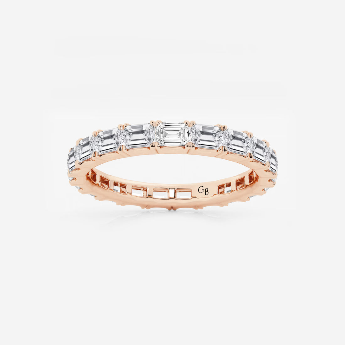 Horizelle East-West Emerald Lab-Grown Diamond Eternity Band