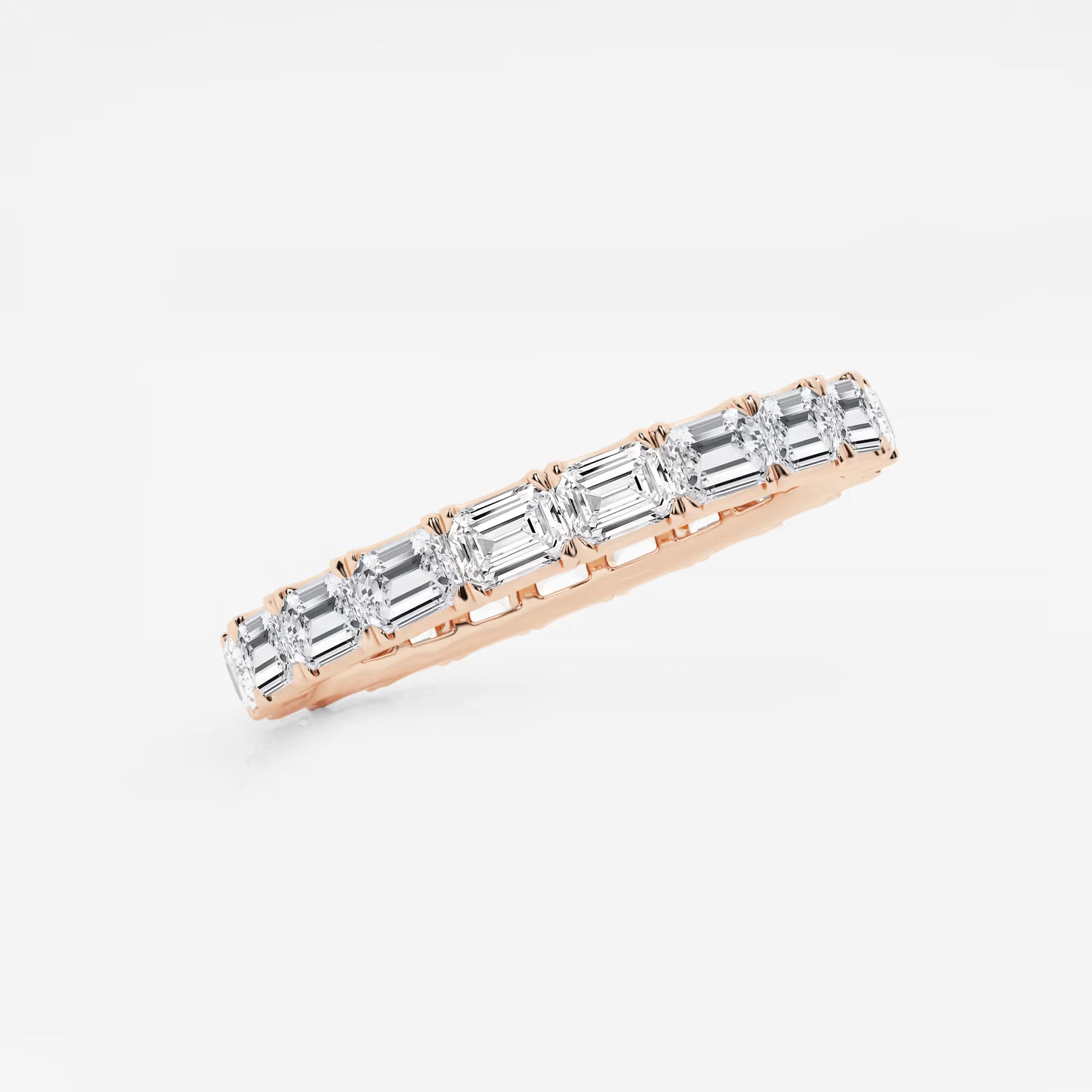 Horizelle East-West Emerald Lab-Grown Diamond Eternity Band