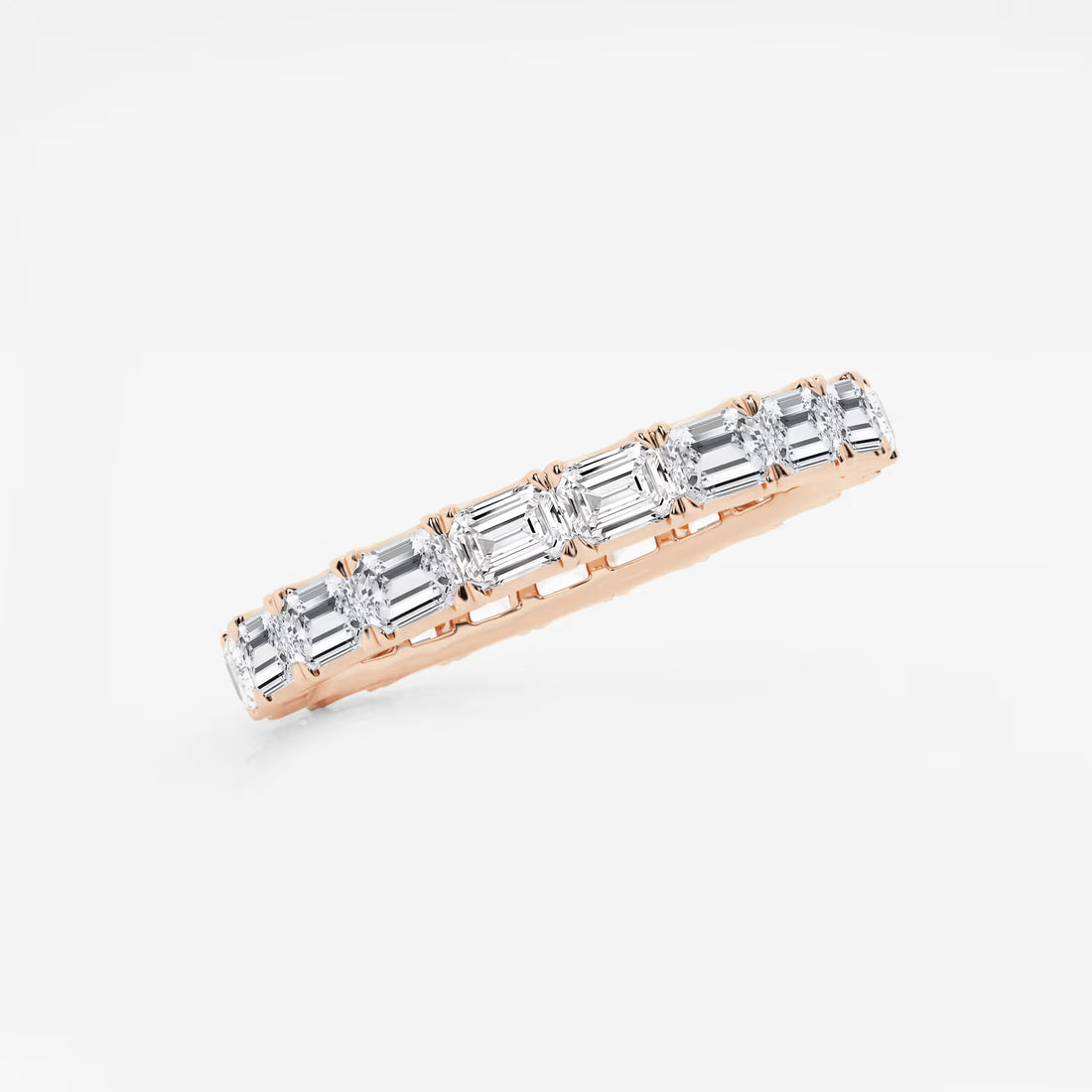 Horizelle East-West Emerald Lab-Grown Diamond Eternity Band