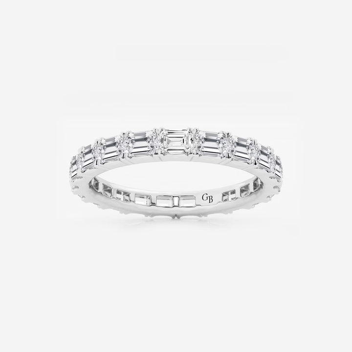 Horizelle East-West Emerald Lab-Grown Diamond Eternity Band