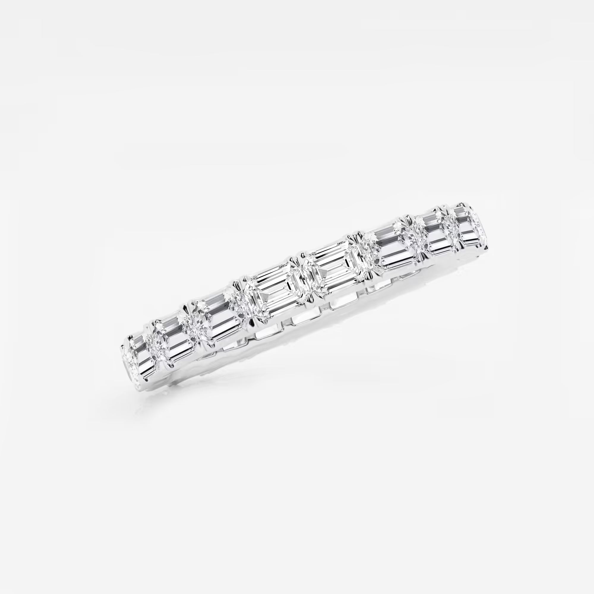 Horizelle East-West Emerald Lab-Grown Diamond Eternity Band