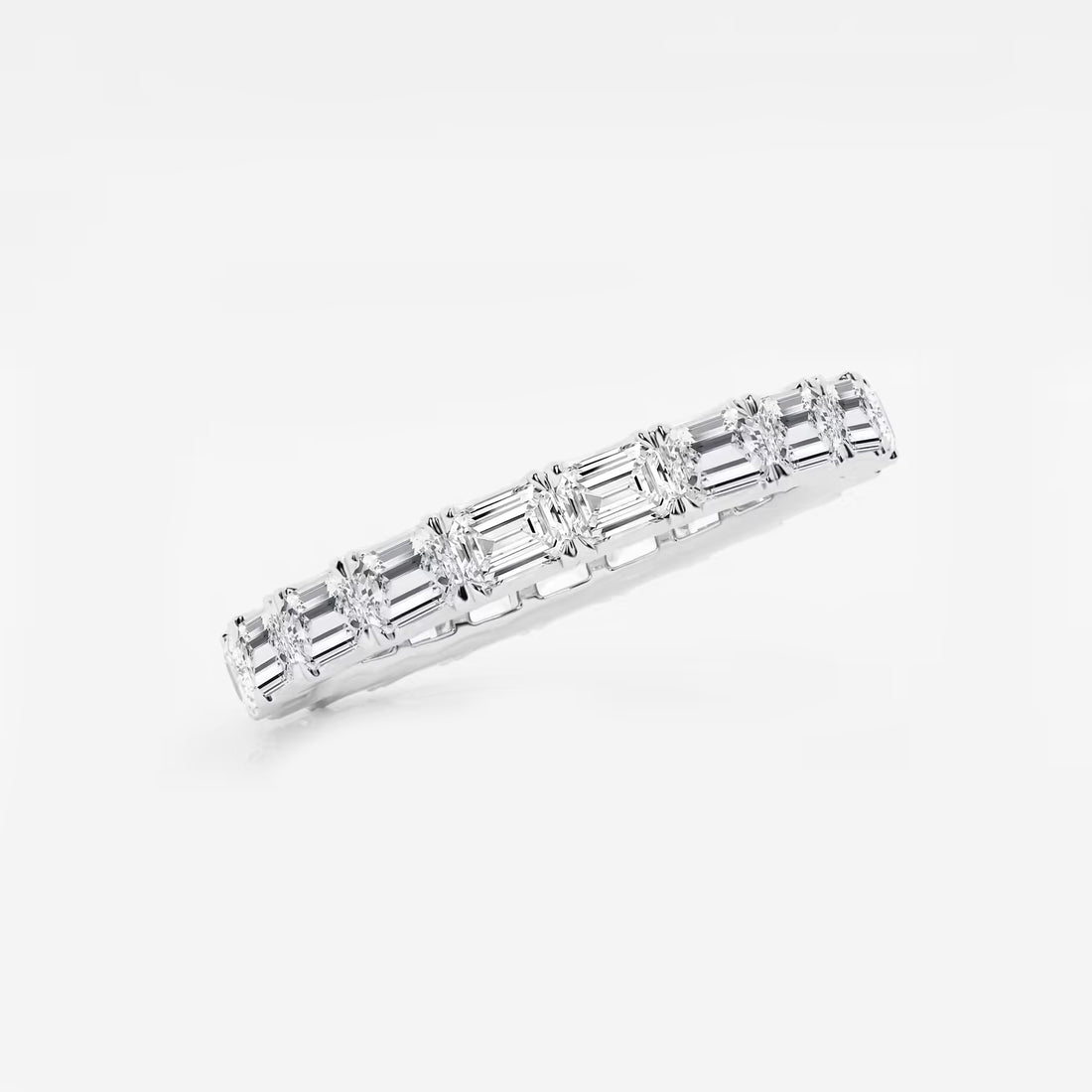 Horizelle East-West Emerald Lab-Grown Diamond Eternity Band