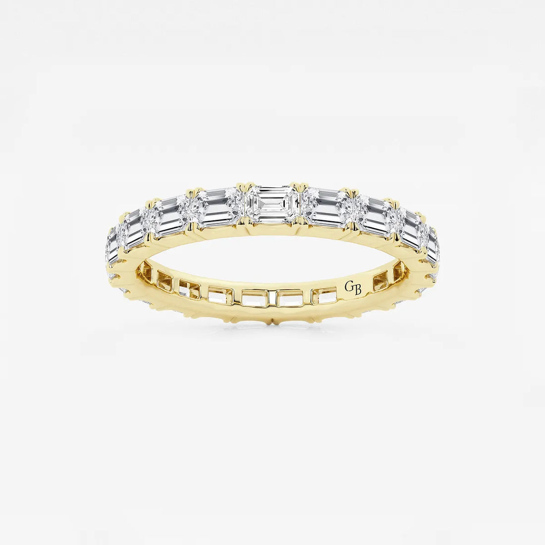 Horizelle East-West Emerald Lab-Grown Diamond Eternity Band