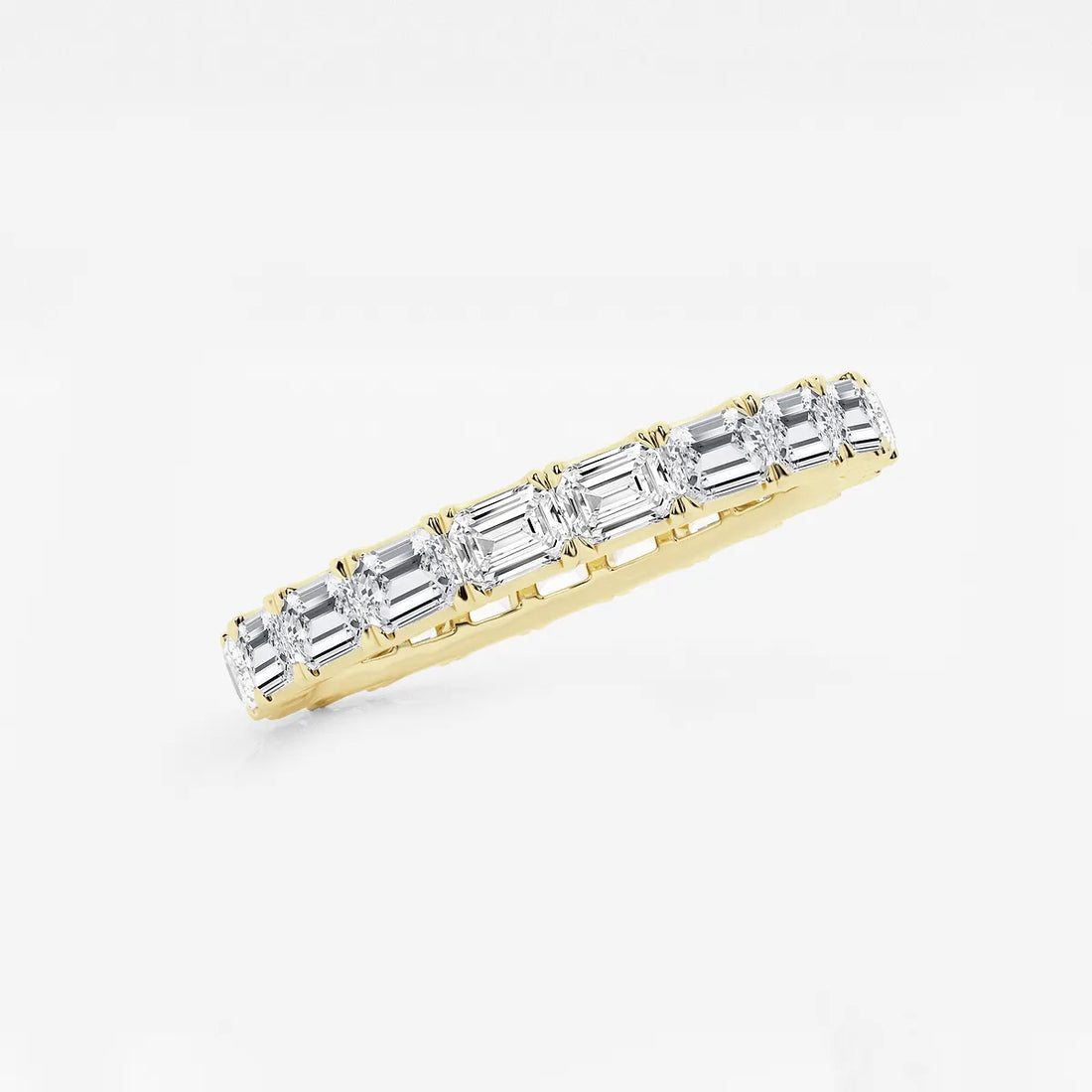 Horizelle East-West Emerald Lab-Grown Diamond Eternity Band