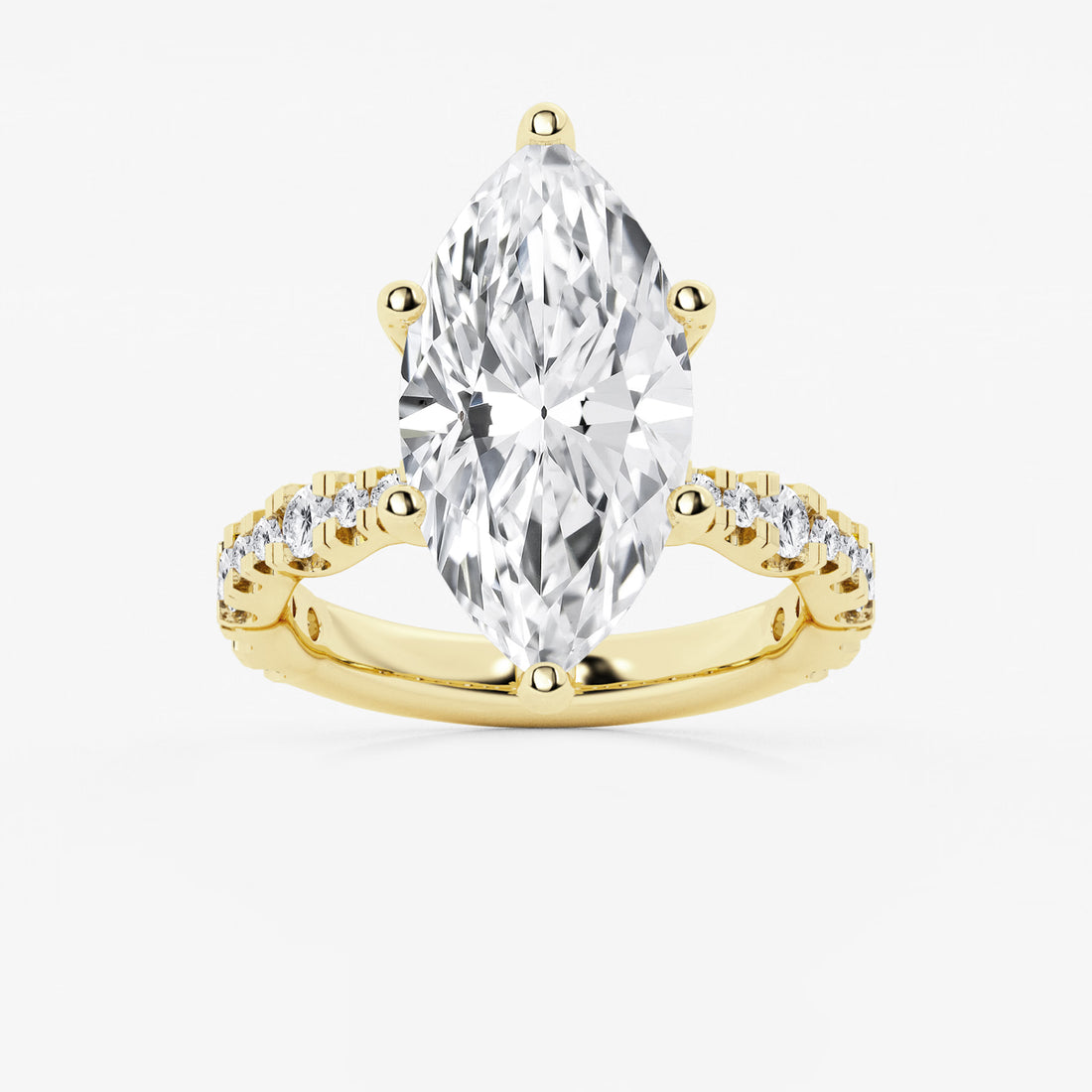 Aurelia Marquise Lab-Grown Diamond Engagement Ring with Floating Side Accents