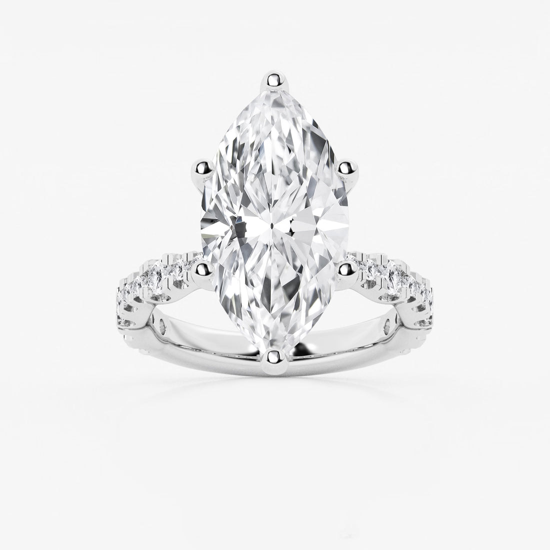 Aurelia Marquise Lab-Grown Diamond Engagement Ring with Floating Side Accents