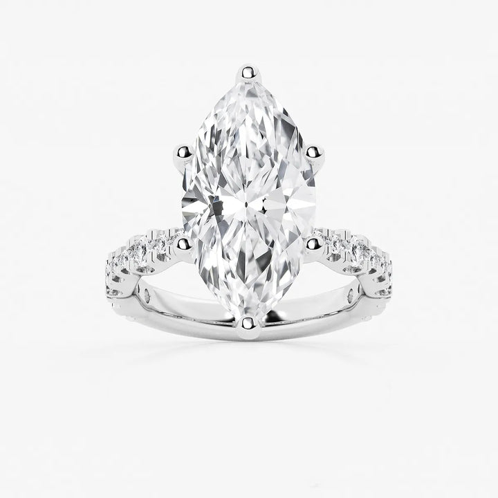 Aurelia Marquise Lab-Grown Diamond Engagement Ring with Floating Side Accents