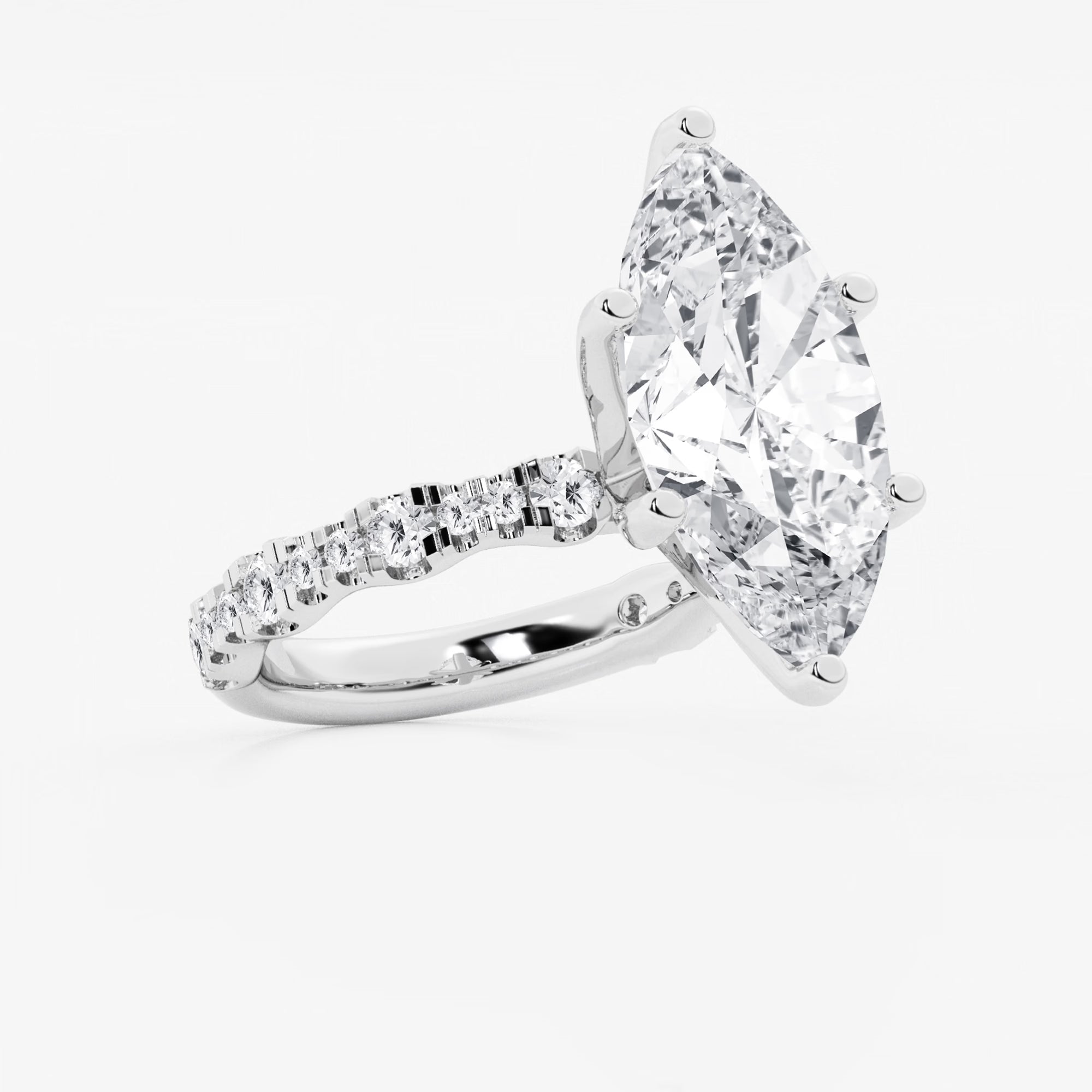 Aurelia Marquise Lab-Grown Diamond Engagement Ring with Floating Side Accents