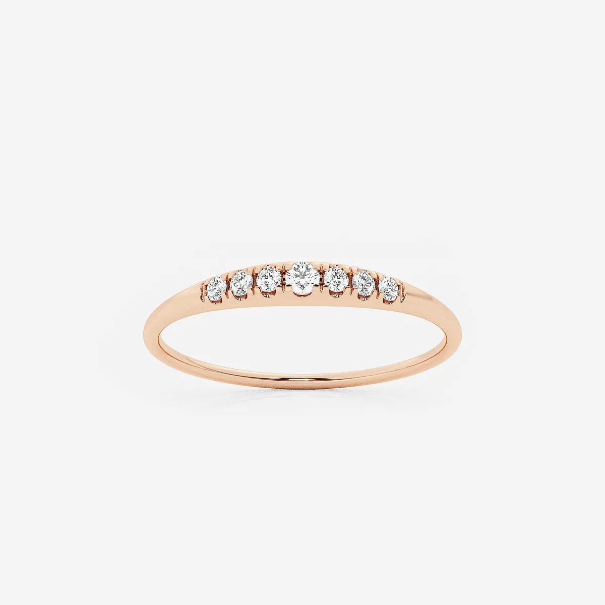 Allegro Etherea Round Lab-Grown Diamond Pinky Dome Ring